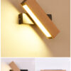New Rotatable Wall Lamp Nordic Solid Wood LED Wall Light Simple Bedside Study Reading Adjustable Lighting Home Decor Lamps