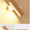 New Rotatable Wall Lamp Nordic Solid Wood LED Wall Light Simple Bedside Study Reading Adjustable Lighting Home Decor Lamps