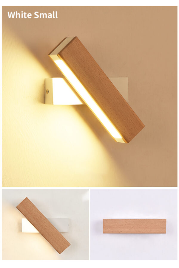 New Rotatable Wall Lamp Nordic Solid Wood LED Wall Light Simple Bedside Study Reading Adjustable Lighting Home Decor Lamps